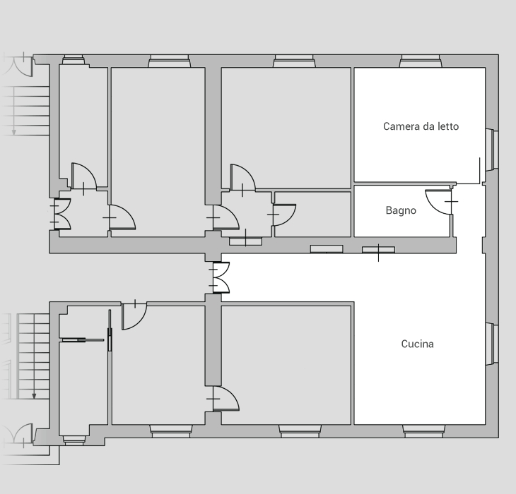 Planimetria appartamento 2 palazzina 2 biella via ivrea