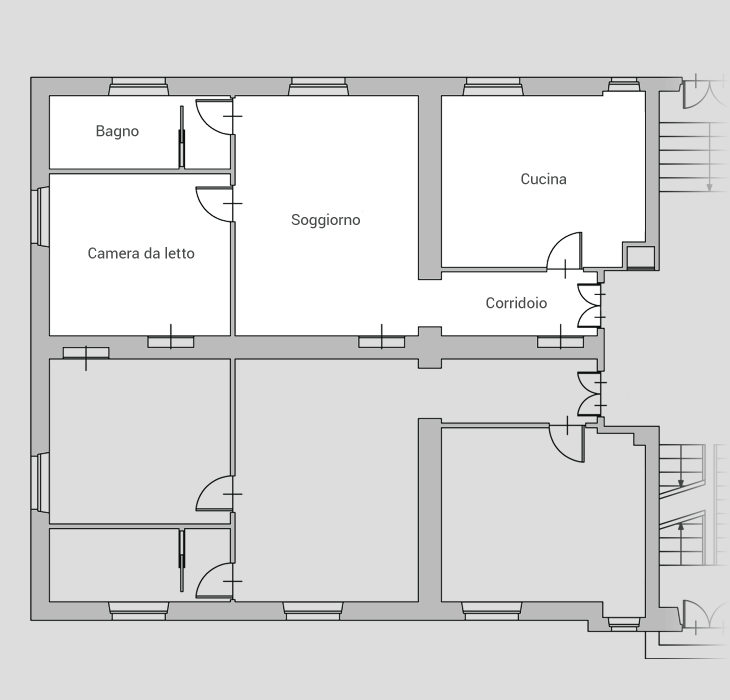 Planimetria appartamento 4 palazzina 2 biella via ivrea